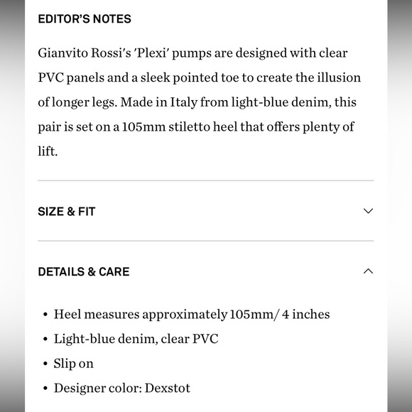 Gianni Rossi Plexi 105 denim & PVC pump - Picture 6 of 11